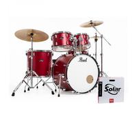 PEARL ROADSHOW PLUS RS525SBC/C747 MATTE RED BATTERIA ACUSTICA CASSA 22" COMPLET