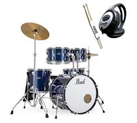 Pearl Roadshow - Set batteria da 22 pollici, con cuffie Keepdrum e bacchette per batteria, colore: blu reale