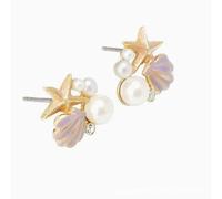 Pearl Stud Earrings with Shell and Starfish Design Ideal Gift for Birthday Anniversary Wedding Graduation Christmas Thanksgiving Day