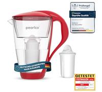 PearlCo, caraffa filtrante per l'acqua, cartuccia per filtro inclusa (compatibile con Brita® Classic) - Red