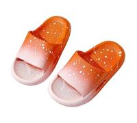 Pearleaf Pantofole estive per bambini, morbide, da spiaggia, per la doccia, per la casa, Arancione sfumato, 36/37 EU