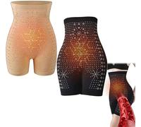 PEARLMOON - Pantaloncini modellanti in fibra ionica di seta ghiacciata, pantaloncini disintossicanti e dimagranti, modellante rassodante, a vita alta, controllo della pancia in seta ghiacciata