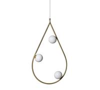 PEARLS 80 Lampada A Sospensione Ottone/Opale