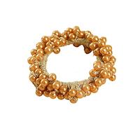 Pearls Beads Hair Band Rope Scrunchie Ponytail Holder For Women Khaki Fine Craftsmanship Attractive and professional