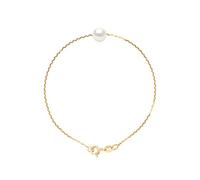 PEARLS & COLORS - Braccialetto a catena in Oro con Vera Perla d'Acqua Dolce coltivata 7-8 mm - Qualità AAA+ - Gioielli da donna