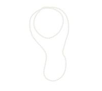 PEARLS & COLORS - Collana lunga con perle coltivate d'acqua dolce semi-barocche, colore: bianco naturale, qualità AAA+ - lunghezza 60 cm, gioiello da donna