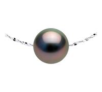 PEARLS & COLORS - Collana Vera Perla Coltivata di Tahiti 8-9 mm - Qualita A + - Argento 925 - Gioiello da Donna