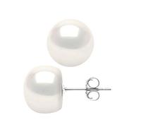 PEARLS & COLORS Orecchini con Perle di Coltura d'Acqua Dolce Bottoni 12-13 mm Qualita AAA+ in Argento 925