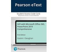 Pearson Etext Go! With Microsoft Office 365, Powerpoint 2019 Comprehensive Access Card
