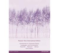 Pearson New International Edition: Introduction to Automata Theory Languages, and Computation