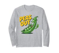 Peas out - Divertente Gioco di Parole a Forma di pisello con Scritta «Peas out Giving Peace» Maglia a Manica