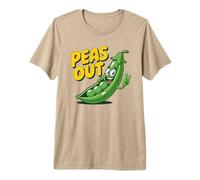 Peas out - Divertente Gioco di Parole a Forma di pisello con Scritta «Peas out Giving Peace» Maglietta Premium
