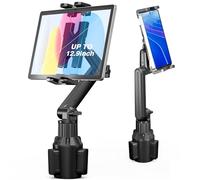 Peastrex Supporto per tablet da auto, supporto per iPad con braccio regolabile da 15 pollici, per tablet iPhone 4,7-13", iPad Pro Air Mini, Fire, iPhone 16 15, Galaxy S25 S24 Z Fold 6 5