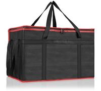 PEASUG Sacchetti isolati per la consegna di alimenti, sacchetti per la consegna della pizza XXXL per Doordash, borsa termica di grande capacità, mantiene il cibo caldo per la spesa e la ristorazione