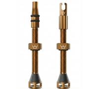 Peaty's Holeshot Fast Flow Valvole Tubeless - Design ad Alto Flusso e Anti-Intasamento, Montaggio Rapido Pneumatici, Alluminio 7075, Valvole Bici Compatibili con Inserti Cerchio MTB, 60mm Bourbon