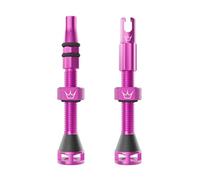 Peaty's Holeshot Fast Flow Valvole Tubeless - Design ad Alto Flusso e Anti-Intasamento, Montaggio Rapido Pneumatici, Alluminio 7075, Valvole Bici Compatibili con Inserti Cerchio MTB, 42mm Punch