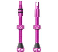 Peaty's Holeshot Fast Flow Valvole Tubeless - Design ad Alto Flusso e Anti-Intasamento, Montaggio Rapido Pneumatici, Alluminio 7075, Valvole Bici Compatibili con Inserti Cerchio MTB, 60mm Punch