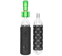 Peaty's Holeshot Kit di gonfiaggio per pneumatici CO2 2x 25g - Design unico e compatto a linea retta per il massimo flusso d'aria e gonfiaggio rapido, custodia protettiva antigelo, Smeraldo