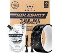 Peaty's Kit Conversione Tubeless per Bici - Enduro e DH, Set Completo con Valvole da 42 mm, Nastro da 35 mm e 2 Buste Sigillanti da 120 ml, Conversione di Pneumatici per Bici Tubeless