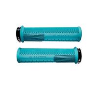 Peaty's Manopole Bici MTB Monarch - Impugnature in Mescola Morbida 20a con Texture a Zigrinata, Manopole Bicicletta Ammortizzanti con Barre ad Alta Presa e Cuscinetto per Pollice - 30-32 mm, Blu