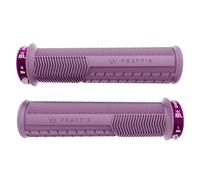 Peaty's Monarch Pro Mountain Bike Impugnature - Knurl per Controllo di Precisione, Dual Compound con Nucleo Ammortizzante, BMX, E-Bike & MTB - Spesso 32-34mm, Viola Prugna