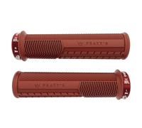 Peaty's Monarch Pro Mountain Bike Impugnature - Knurl per Controllo di Precisione, Dual Compound con Nucleo Ammortizzante, BMX, E-Bike & MTB - Spesso 32-34mm, Rosso Mattone