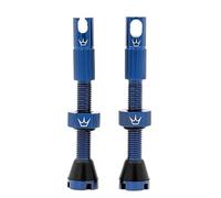 Peaty's X Chris King MK2 Tubeless Valves Presta - Integrated Spoke Key & Valve Core Removal Caps, Mountain Bike, Road & Gravel Bicycle Tyre, Insert Compatible, 7075 Aluminium - 42mm & 60mm