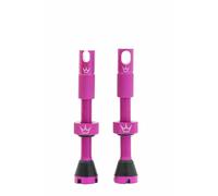 Peaty's X Chris King MK2 Valvole Tubeless Presta con Strumento Multifunzione - Set Valvola Tubeless in Lega Aeronautica 7075 per MTB, Strada e Gravel, Adatte per Tutti gli Inserti - 60 mm, Rosa