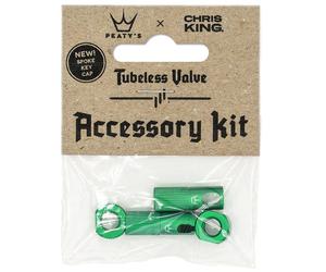 Peaty's x Chris King Tubeless Valve Accessory Kit Emerald