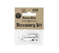 Peaty's x Chris King Tubeless Valve Accessory Kit Silver