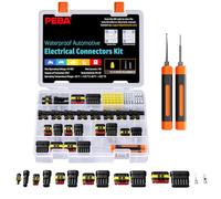 PEBA Set di connettori impermeabili per auto, 1/2/3/4/5/6 poli, IP67, impermeabili, con 2 attrezzi di estrazione per auto, moto, barca, adatto per connettori AMP SUPERSEAL 1.5 Series
