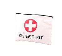 Pebarmnt Sacchetto di pronto soccorso di emergenza novità tela trucco borsa (oh sh* t kit)
