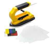 Pebaro 0274 Encaustic-Set Ferro da Stiro per Pittura a Cera, 7 Blocchi di pastelli, 5 cartoncini Bianchi A5 e DIN A6, Giallo, 22 x 6 x 16 cm