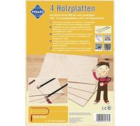 Pebaro 327/130-5 - Set di 4 tavolette di compensato di betulla per traforo, 12 s