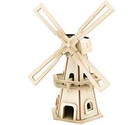 Pebaro Wood Solar Windmill 34 Pieces 834/1, 8 x 12 x 21 cm
