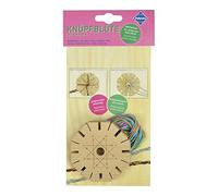 Pebaro KBL1 - Set di Fiori in Legno di faggio, con Filo per Annodare in 7 Diversi Colori, per Creare Braccialetti dell'amicizia, Lacci, Fasce per Capelli, Idea Regalo