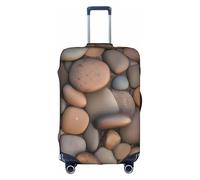 Pebbles in The Beach - Copertura elastica per valigia, con cerniera su entrambi i lati, per viaggi e affari, 45,7-81,3 cm, bianco, XL
