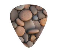 Pebbles In The Beachguitar Plettro Set di 12 pezzi, 3 spessori con custodia per basso, chitarra elettrica e altro ancora.