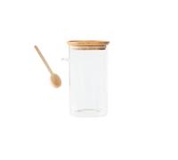 Pebbly - Contenitore quadrato alto con misurino integrato - 1,4 L - Conservazione ottimizzata per una cucina organizzata, proteggi i tuoi alimenti secchi riducendo gli sprechi