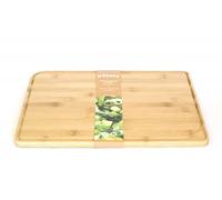 Pebbly NBA036 - Tagliere con Rigole in bambù Naturale, 37 x 29 cm