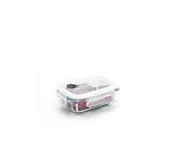 Pebbly pkv-400rb Piatto/Scatola Rettangolare in Vetro 400 ml Vetro Trasparente 15,3 x 11,2 x 5,7 cm