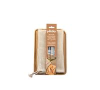Pebbly - Set da chef (tagliere, filetto, coltello da cucina, pelapatate) - Set da 4 - Elementi essenziali per la cucina di tutti i giorni, materiali sostenibili