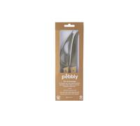 Pebbly - Set del casaro: 2 coltelli per formaggio in acciaio inox e bambù - 22 cm - 1 coltello per formaggi morbidi e 1 coltello per formaggi duri, essenziali per tagliare e degustare i tuoi formaggi