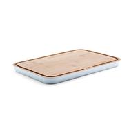 Pebbly - Tagliere da cucina in bambù - 25 x 17,5 cm - Design elegante per la tua cucina, presa facile