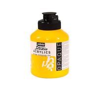 Pébéo 179023 Fine Studio Acrilici, Giallo di cadmio Medio Imitazione, 500 ml, 500 unità