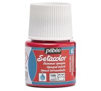 Pébéo 295046 - Colore ad Acquerello Setacolor Opaco, 45 ml, Rosso Passione marezzato