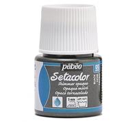 Pébéo 295099 - Setacolor Opaco, 1 flacone, 45 ml, Colore: Nero marezzato