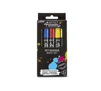 Pébéo Pennarelli permanenti 4Artist Basic – colori assortiti 4 mm – set di 5