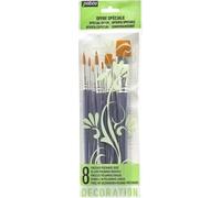 Pebeo - 8 pennelli assortiti in poliammide dorato