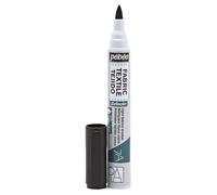 Pebeo 7A Marcatore Tessuto, Nero, pointe pinceau 1 mm